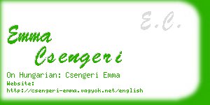 emma csengeri business card